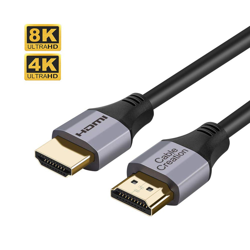 8K HDMI Cable 6.6ft, CableCreation 8K HDMI Ultra HD High Speed 48Gbps Cable,8K 60Hz, Dolby Vision, HDCP 2.2,4:4:4, eARC, Compatible with PS5, PS4, Nintendo Switch, Xbox One, QLED TV, Roku TV, VIZIO TV 6.6 feet