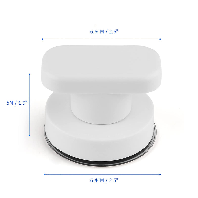 [AUSTRALIA] - DDSKY 2-Pack Strong Suction Cup Drawer Glass Mirror Wall Tile Handles Toilet Bathroom Door Pulls Glass Door Pull Adsorbent Handle and Knobs 