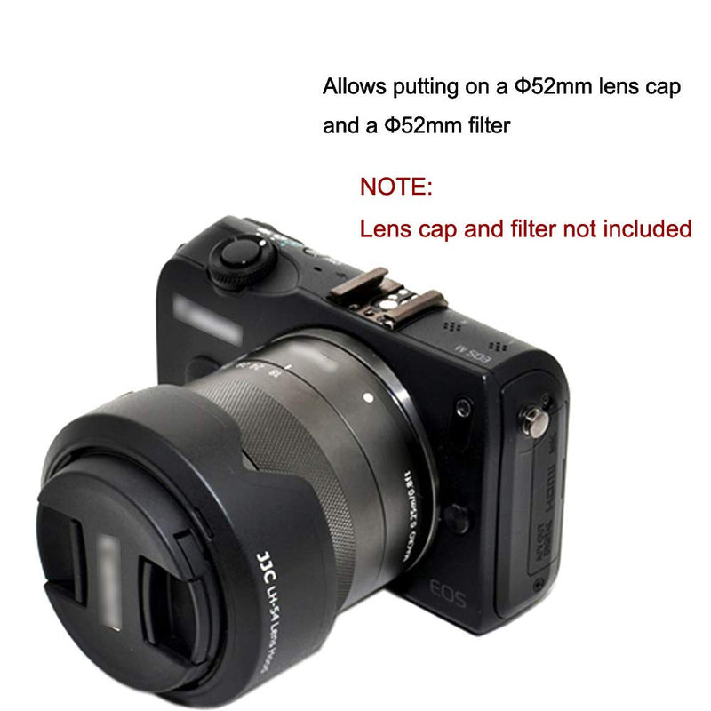 Reversible Lens Hood for Canon EF-M 18-55mm F3.5-5.6 is STM Lens on EOS M6 Mark II M200 M100 M50 M50 Mark II, Replace Canon EW-54 Lens Hood Replace EW-54