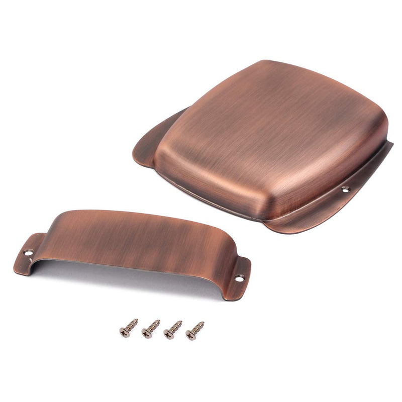 Alnicov Bass Pickup Cover Zinc Alloy Pickup Bridge Plate Cover Set for Bass Electric Guitar - Bronze