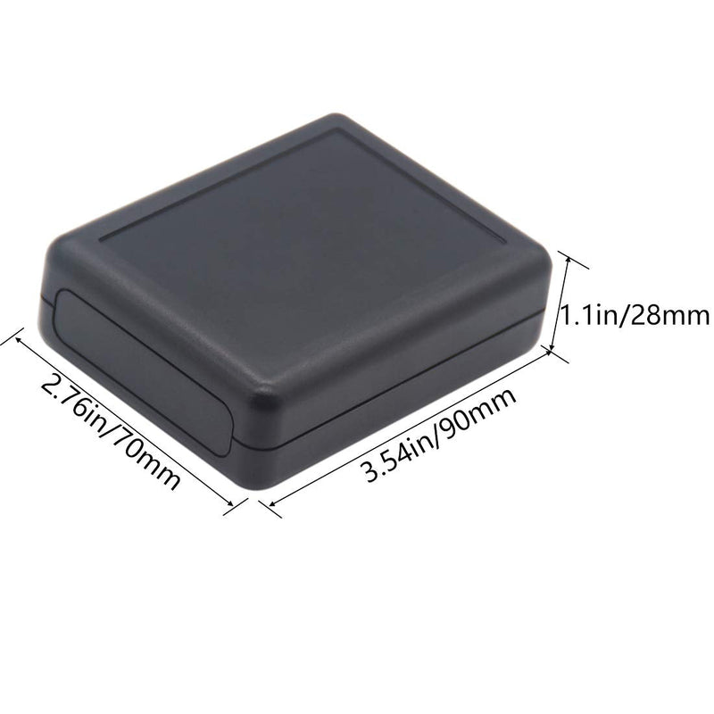Zulkit 5 Packs Project Boxes ABS Plastic Electrical Project Case Power Junction Box Black 3.54 x 2.76 x 1.10 inch (90 x 70 x 28 mm) 3.54" x 2.76'' x 1.10''