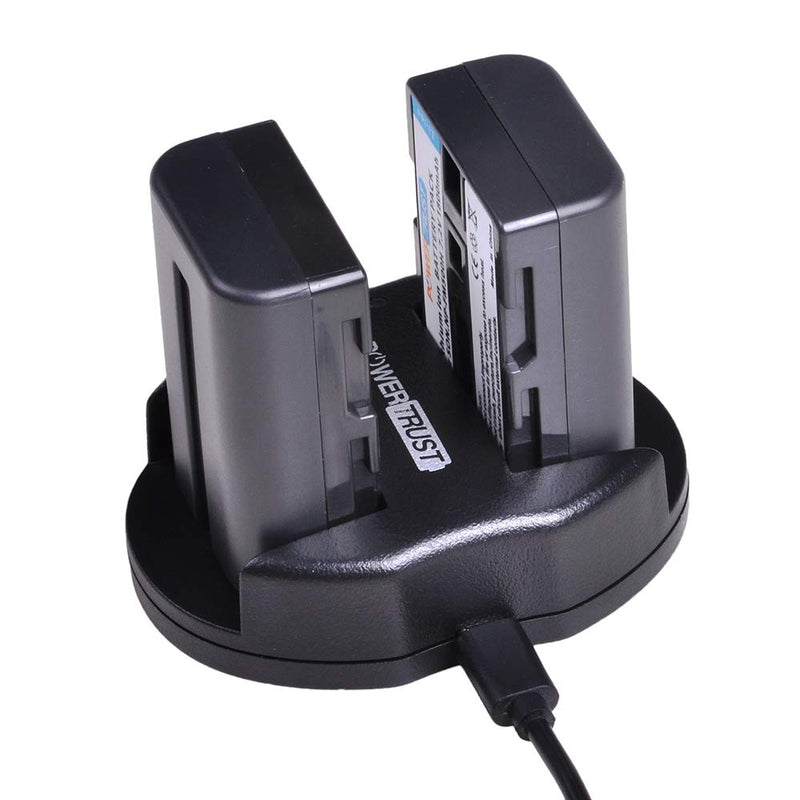 PowerTrust 2Pcs NP-FM500H FM500H Camera Battery and Dual USB Charger for Sony A57 A58 A65 A77 A77V A77II A99 A350 A450 A500 A550 A580 A700 A850 A900 Camera