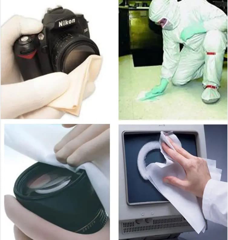 Othmro 1Pcs 150mm Length 150mm Width 1006S 6inch 150Pieces Anti Static Dust-Free Cloth Dustless Cleanroom Wiper Microfiber Cleaning Cloth Anti Static Cloth Record Wipes Wiping Cloth White 150pcs 6" 1006S