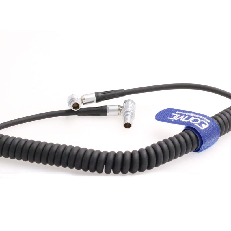 [AUSTRALIA] - Eonvic Teradek Bond/ARRI Alexa Camera Power Adapter Cable Right Angle 2 Pin (1, Coiled Cable) 