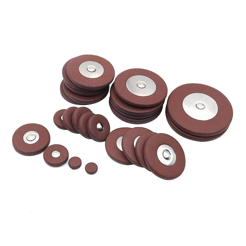 Alnicov 25Pcs Sax Leather Pads Replacement Accessories for Alto Saxophone Brown