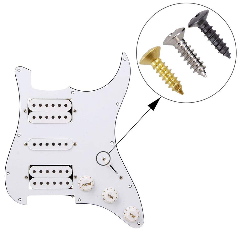 RuiLing Pack of 50 Chrome Electric Guitar Pickguard Backplates Mounting Screws, Electric Guitar Bass Cover Plate Screw for ST TL LP SG Guitar Parts Silver