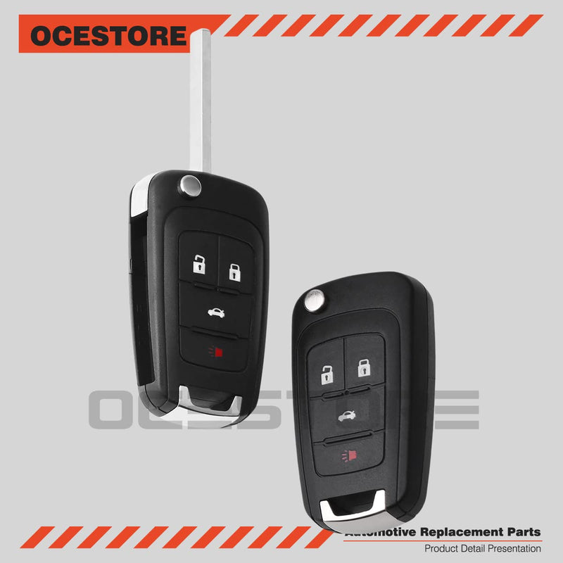 [AUSTRALIA] - OCESTORE 2Pcs Car Key Fob Keyless Flip Entry Remote OHT01060512 4-btn Compatible with Allure Camaro Malibu Terrain Cruze Equinox Impala Lacrosse Regal Verano Encore KR55WK50073 