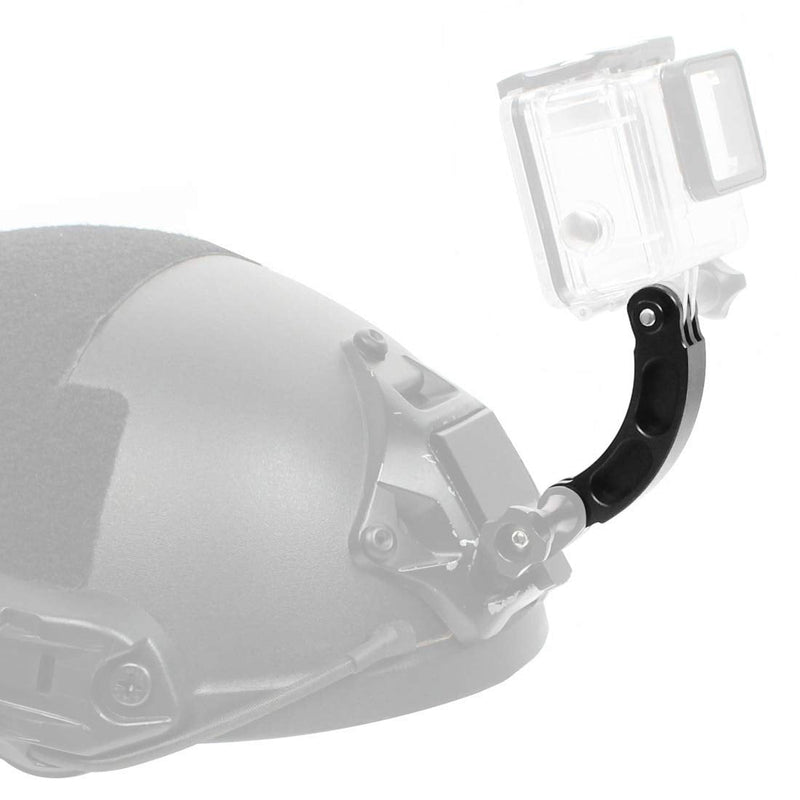 Aluminum Alloy Curved Extension Pivot Arm Mount for GoPro Hero 4 5 6 7 8 9 Black Silver Session, AKASO/Campark/YI & Other Cameras
