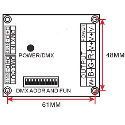 [AUSTRALIA] - RGBSIGHT DMX512 Decoder 4CH RGBW LED Light Controller 4 Channels DC 5V 12V 24V 16A CMOS Output Control LED Lamp 