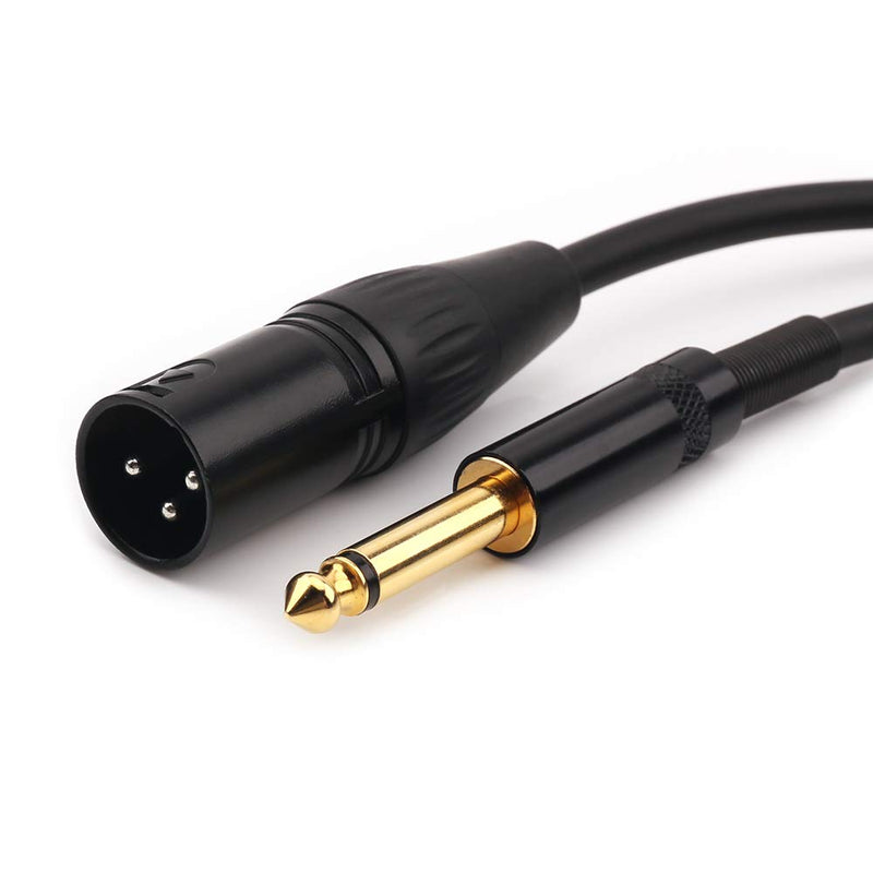 [AUSTRALIA] - NANYI 6.35mm (1/4 Inch) TS Male to XLR Male Interconnect Audio Microphone Cable, Black/Alloy, Suitable for Microphones, Active Speakers, Stage, DJ, Studio Audio Console, 1.5M / 5FT XLR-M-5FT 