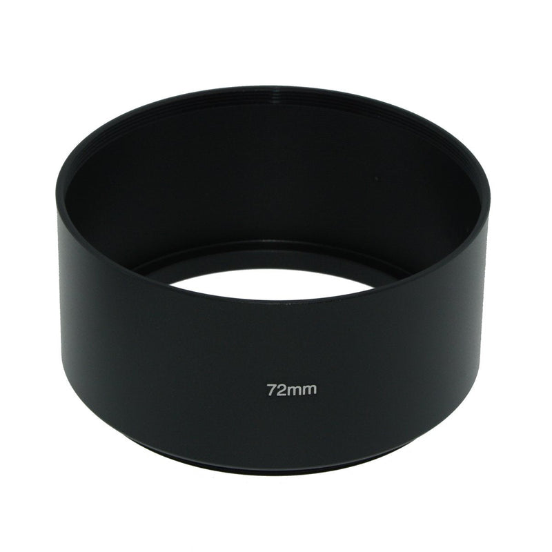 SIOTI Camera Long Focus Metal Lens Hood with Cleaning Cloth and Lens Cap Compatible with Leica/Fuji/Nikon/Canon/Samsung Standard Thread Lens 72mm