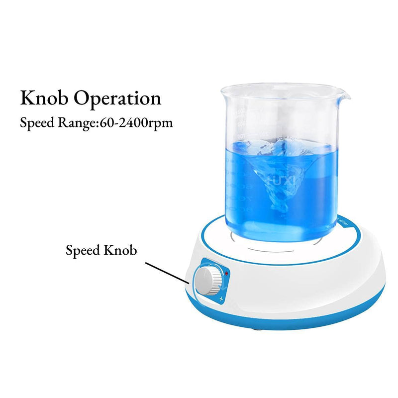 +UXI Mini Magnetic Stirrer Mixer Maximum Processing Capacity 3L Speed Range 60-2400rpm with Magnetic Stirrer Bar