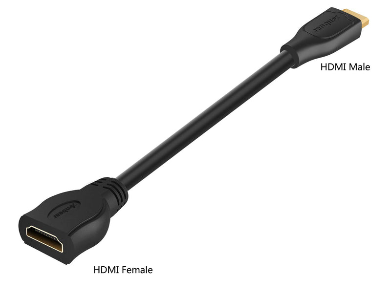4K HDMI Extension Cable 2FT,Anbear High Speed HDMI Extender Cable 4K@60HZ(Male to Female) Compatible for Xbox One,PS5,PS4,Roku TV Stick,Blu Ray Player 2 FT