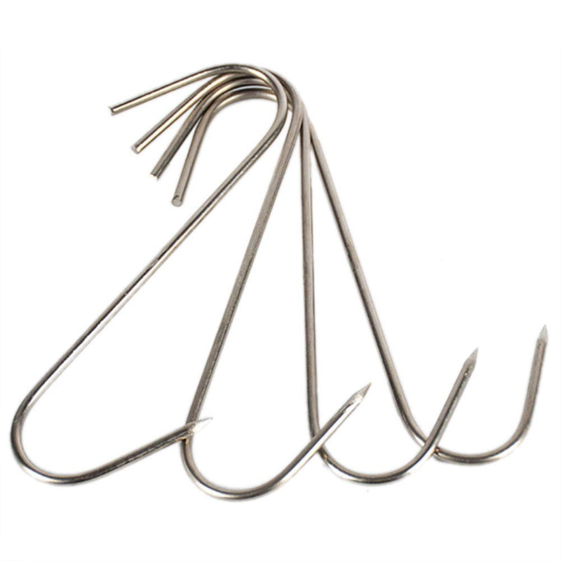 RJWKAZ Meat Hooks S-Hooks Stainless Steel Poultry Hook Butcher Hook Hanging Drying BBQ Grill Cooking Smoker Hook Tool (6.7 Inch-6 Pack) 6.7 Inch-6 Pack