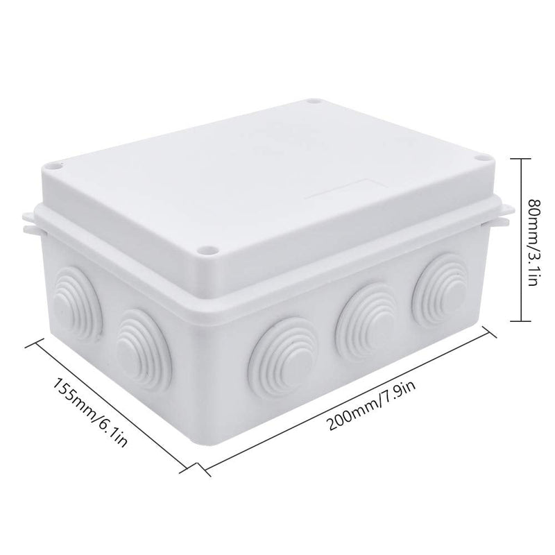 IP65 Waterproof Dustproof Junction Box, ABS Plastic Universal Electrical Project Enclosure, 5.9" x 4.3" x 2.8" (150mmx110mmx70mm) DIY Case Enclosure 5.9" x 4.3" x 2.8"