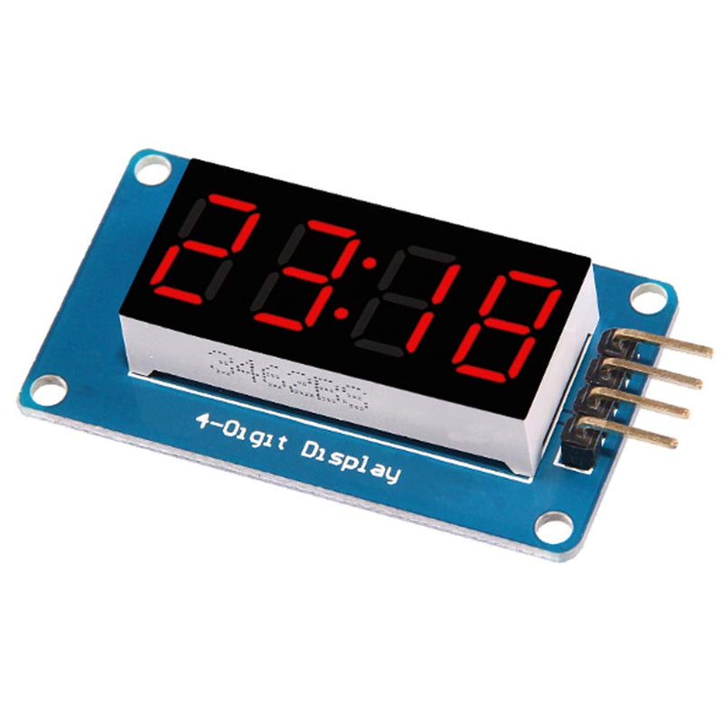 ANMBEST 5PCS TM1637 4 Bits Digital LED Display Module with Clock Display 0.36 inch Common Anode Digital Tube Board for Arduino Raspberry Pi