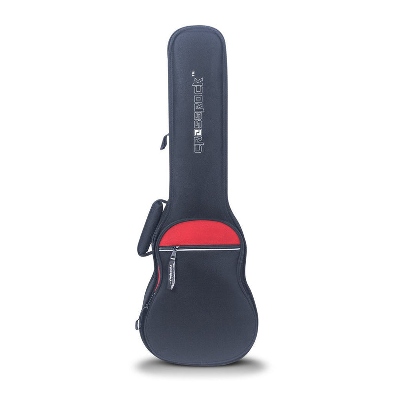 Crossrock Baritone Ukulele Bag with 10mm padded and Padded Strap in Black&Red Red
