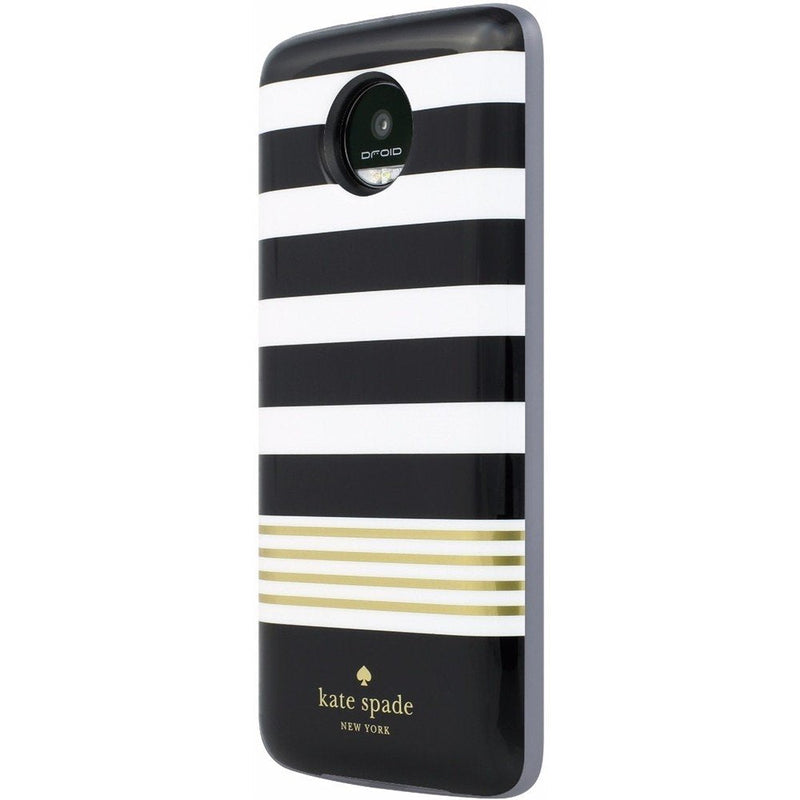 [AUSTRALIA] - Kate Spade Power Pack Case MotoMod For Moto Z and Moto Z Force Droid-2200 mAh - Black and White Stripe 