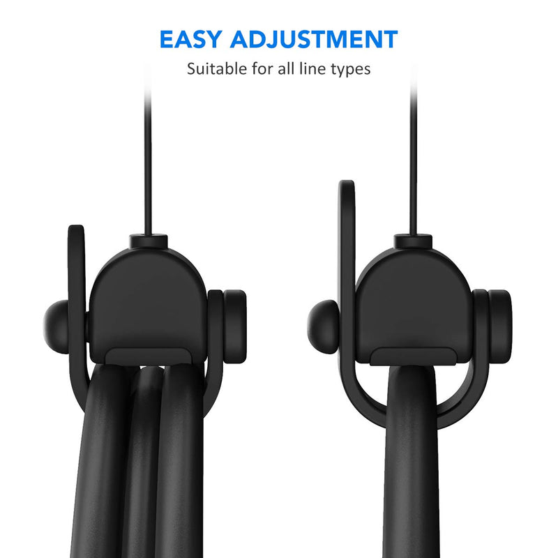 [Pro Version] KIWI design VR Cable Management, Retractable Ceiling Pulley System for HTC Vive/Vive Pro/Oculus Rift/Rift S/Link Cable for Oculus Quest/Quest 2/Valve Index VR Accessories (Black, 3 Pack)