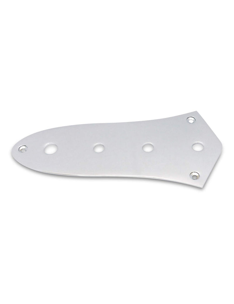 Metallor Bass Control Plate Mounting Plate 4 Holes for Jazz Bass Guitar Parts Replacement Chrome.