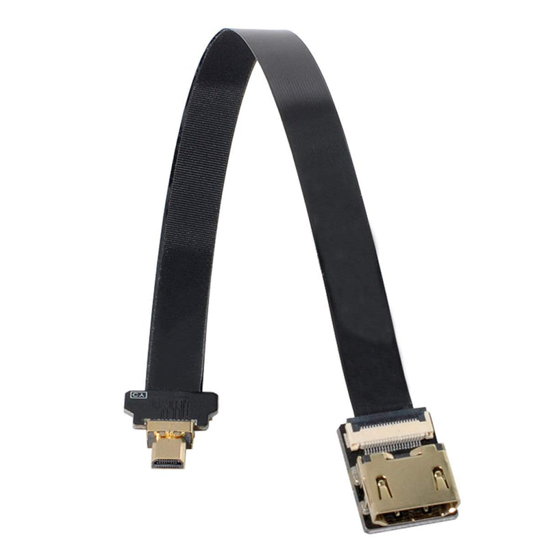 CY HDMI to Micro HDMI Cable CYFPV HDMI Female to Micro HDMI Male Extension FPC Flat Cable 1080P for FPV HDTV Multicopter Aerial Photography