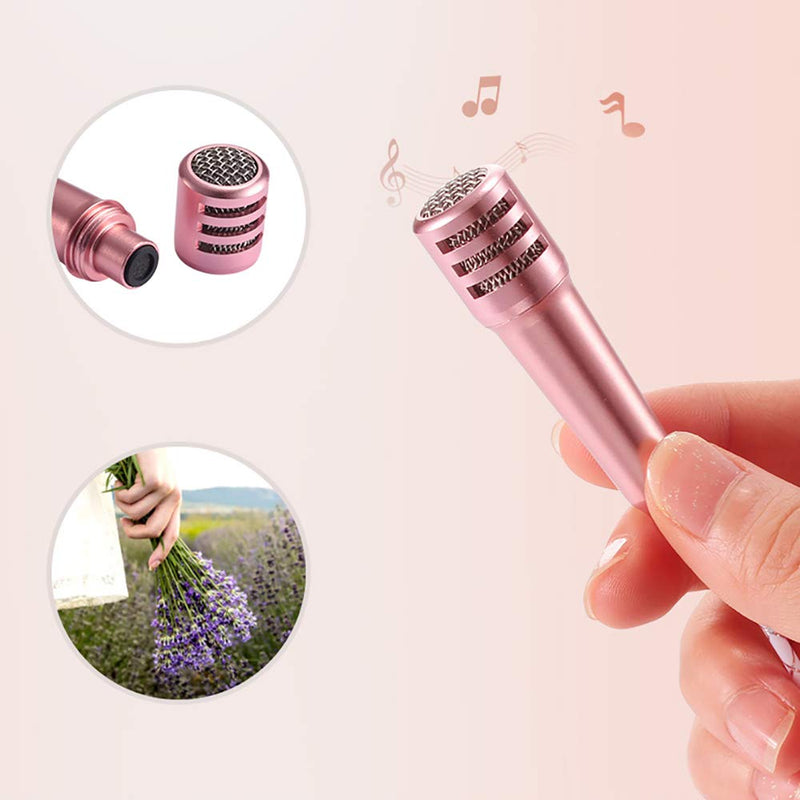 [AUSTRALIA] - Mini Microphone Portable Vocal/Instrument Microphone for Mobile Phone Laptop Notebook Apple iPhone Samsung Android（Pink） 