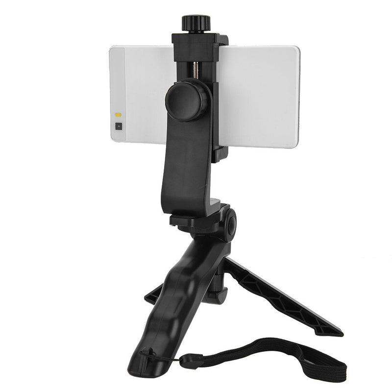 Serounder Smartphone Handheld Tripod, Foldable Phone Holder Tripod Stabilizer Adjustable Hand Grip Mount for Kinds of Smartphone