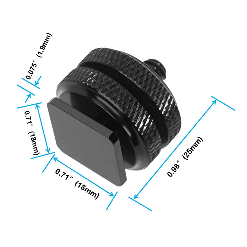 [AUSTRALIA] - SIOTI Camera Hot Shoe Adapter Mount, Camera Hot Shoe Mount, Flash Shoe Mount (Hot Shoe to 1/4") Hot Shoe to 1/4" 