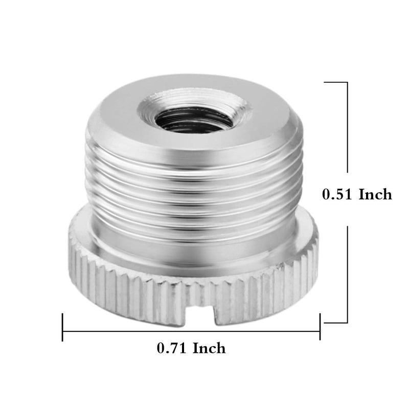 JOMLEY 1/4 to 5/8 Adapter, 1/4"-20 Female to 5/8"-27 Male Screw Thread Adapter for Camera Monitor - 2 Pack