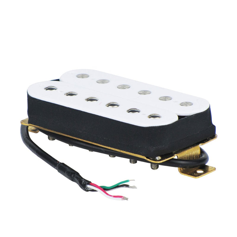 FLEOR Double Coil Humbucker Pickups Set Neck 50mm & Bridge 52mm Pickup Alnico 5 Magnet for Electric Guitar Humbucker Part, White neck + bridge pickups