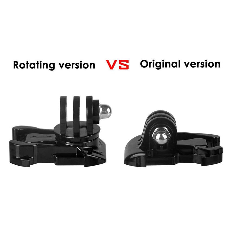 3 Pcs 360 Degree Rotate Screw Swivel Mount Helmet Strap Buckle Adapter Holder Mount for GoPro Hero 9/8/7/(2018)/6/5 Black,Session 5/4,Hero 3+,DJI Osmo Action,AKASO/Campark/YI Action Camera