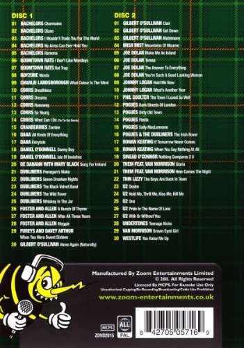 Zoom Karaoke DVD - Irish Karaoke - 60 Songs