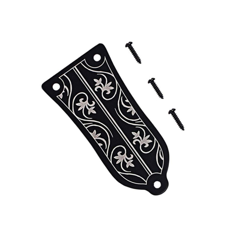 HEALLILY Guitar Truss Rod Cover GR34 Truss Rod Shape Case For Electric Guitar Les Paul Epiphone (Black)