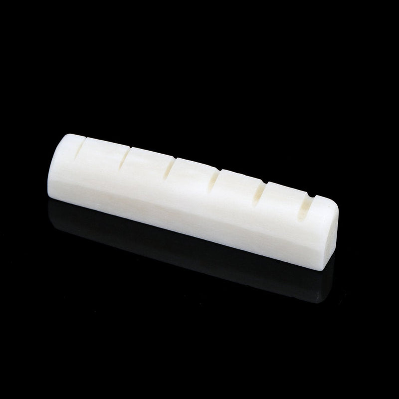 Musiclily Guitar Slotted Bone Nut 43mm x 6mm x 9mm for Acoustic or Les Paul Guitar Replacement (Pack of 2) 43x6x9/9.3/8.5mm