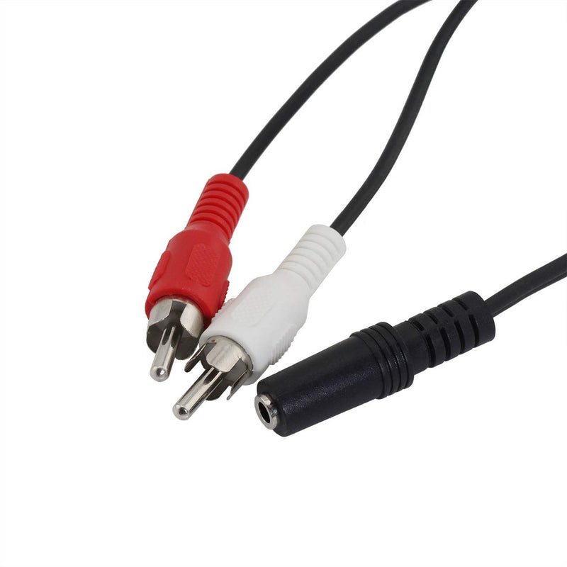 ZRM&E 1pc Audio Y Splitter Adapter Cable Universal 3.5mm Stereo Audio Female Mini Jack to 2 RCA Male Converter Cable 30cm