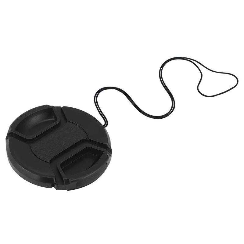 Haoge 58mm Center Pinch Snap On Front Lens Cap Cover with Cap Keeper for Canon Nikon Sony Fujifilm Sigma Tamron and Other 58mm Filter Thread Lens