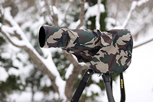 [AUSTRALIA] - ROLANPRO Rain Cover Raincoat for Telephoto Lens Rain Cover/Lens Raincoat Army Green Camo Guns Clothing S 