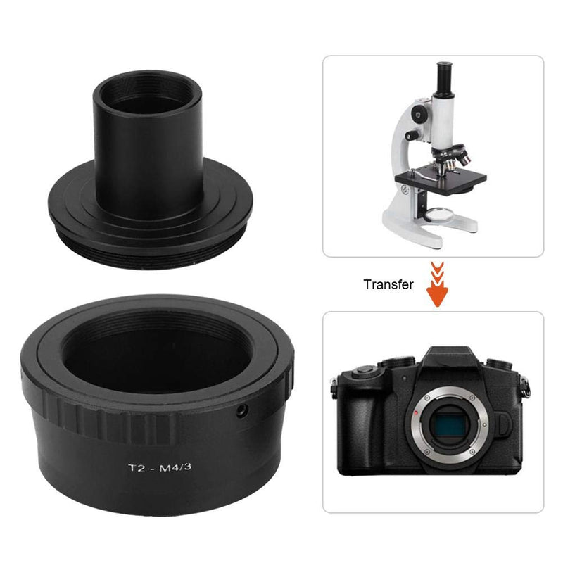 Bindpo T2-M4/3 Microscope Adapter with M42 Thread, Converter for 23.2mm T Mount Microscope Eyepiece to for Olympus M4/3 Mount Mirrorless Camera