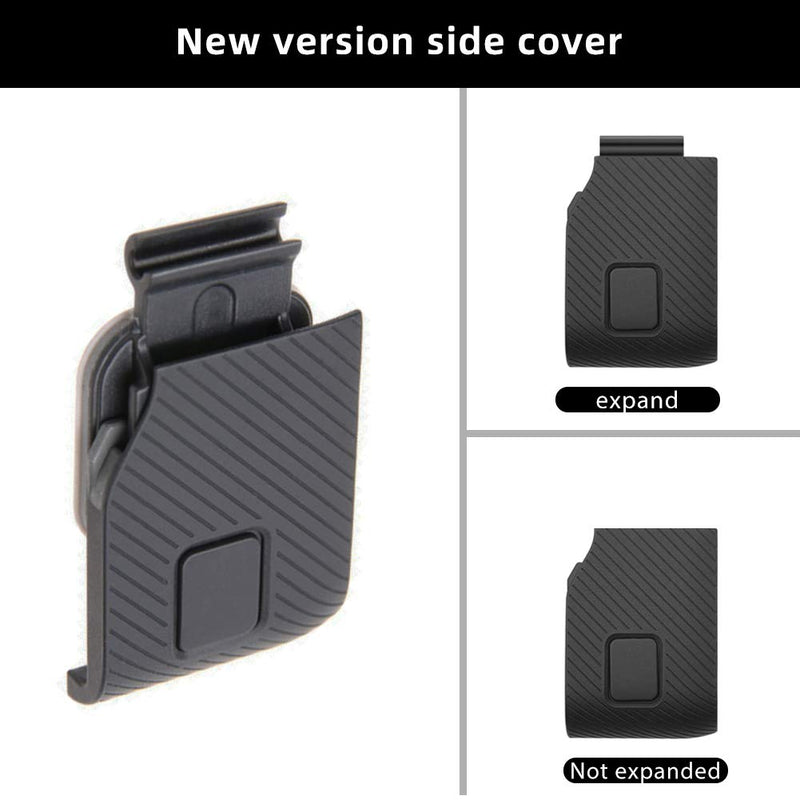 ParaPace Replacement Side Door for GoPro Hero 6 5 Black USB-C HDMI Case Side Cover Repair Part Camera Accessories(Gray) Gray Side door(For GoPro Hero 7/6/5 black)