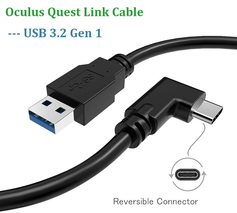 Quest Link Cable 10ft, VOKOO Oculus Quest Link Cable, High Speed Data Transfer & Fast Charging USB C Cable Compatible for Oculus Quest Headset and Gaming PC Black