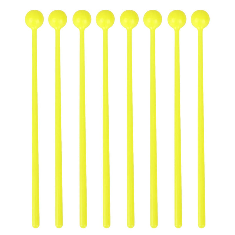 EXCEART 16Pcs Kids Drumsticks Bell Mallets Percussion Drum Sticks Piano Hammer Teaching Aids for Tongue Drums Keyboard Percussion (Yellow)