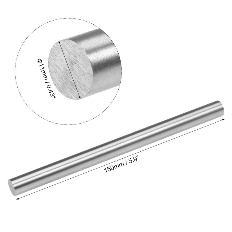 [AUSTRALIA] - uxcell Round Steel Rod, 11mm HSS Lathe Bar Stock Tool 150mm Long, for Shaft Gear Drill Lathes Boring Machine Turning Miniature Axle, Cylindrical Pin DIY Craft Tool 