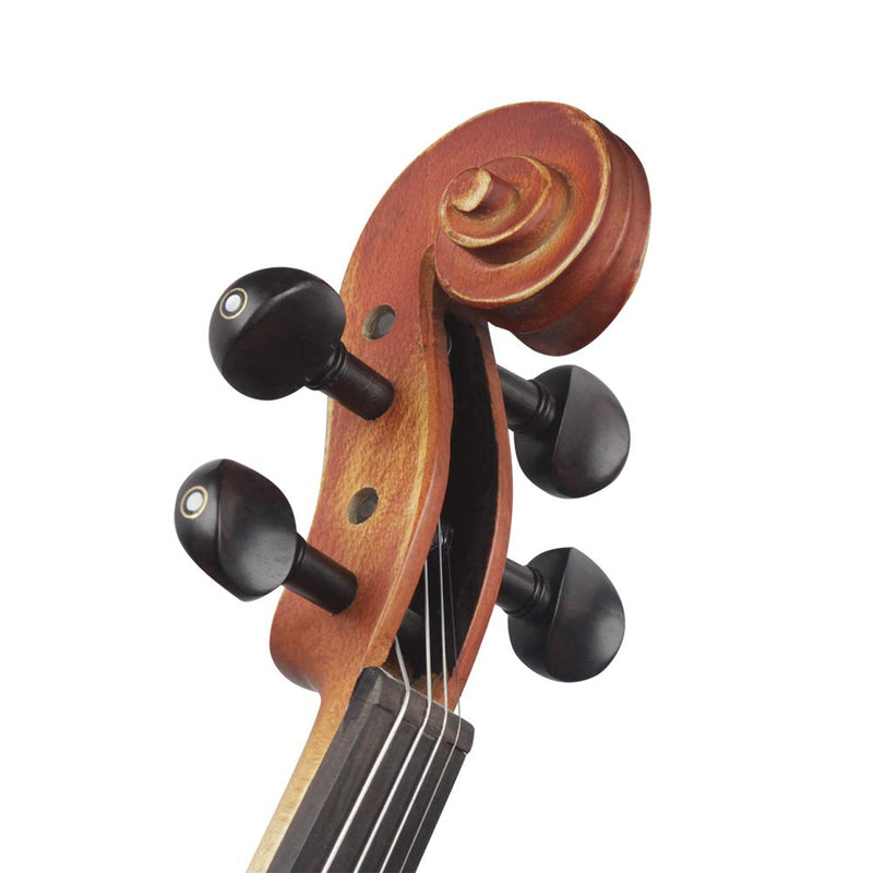 4 Pieces 1/2 Size Violin Tuning Pegs Fiddle Tuning Peg Ebony String Tunning Pegs Replacement Accessory, Black