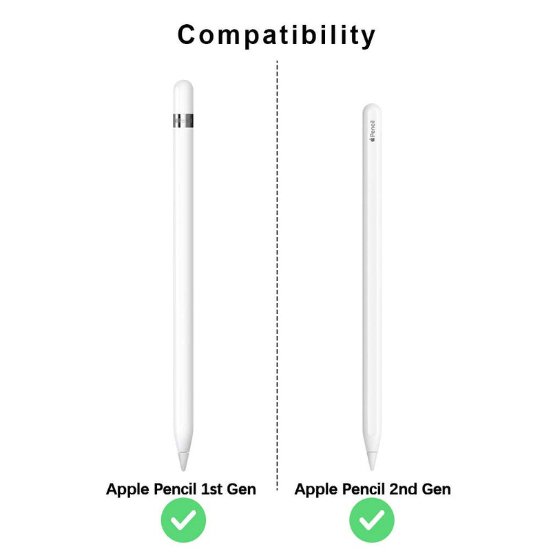 TITACUTE Compatible with Apple Pencil Tip, iPencil Nibs 2 Pack for iPad Pen 2nd Generation Tips Stylus Pencil Nib Replacement for Apple Pencil 1st Gen & 2nd Generation White