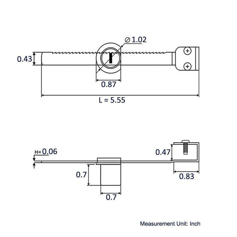 WOOCH Sliding Glass Door Ratchet Lock with Chrome Finish, Keyed Alike Showcase Display - 2 Pack 5-1/2 inches