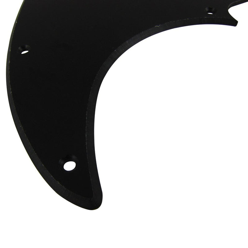 IKN Jazz Bass Pickguard 10 Hole Guitar Pickguard for 4 Strings USA/Mexican Standard Jazz Bass Modern Style, 1Ply Black