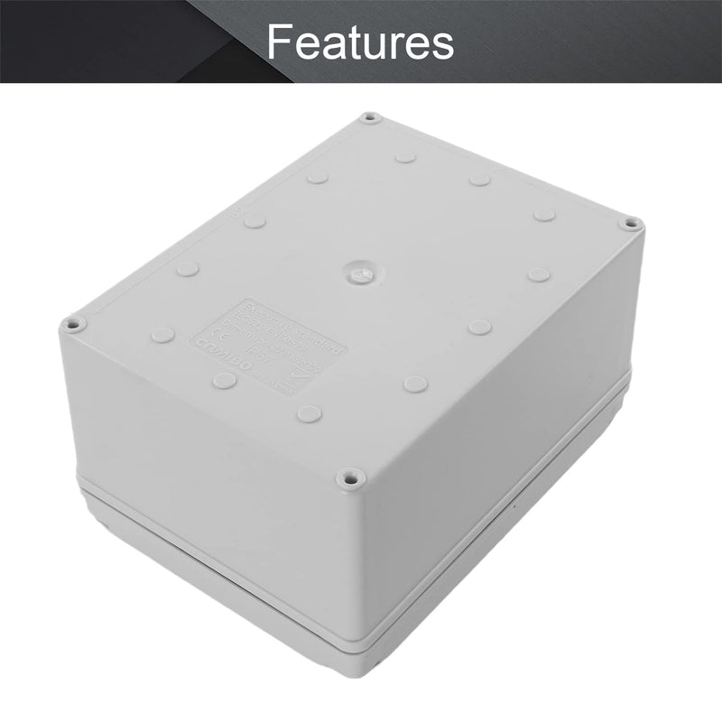Fielect ABS Plastic Project Box Enclosure Dustproof Waterproof IP67 Junction Box Universal Electrical Box Project Enclosure, 7.87" x 5.91" x 3.97" 200x150x100mm(L*W*H)
