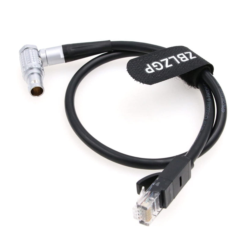 ZBLZGP Cat5e Ethernet Data Cable Right Angle1B 10 Pin to RJ45 for Teradek COLR and ARRI Alexa Mini | Alexa Classic XT SXT Cameras Right Angle 10 pin