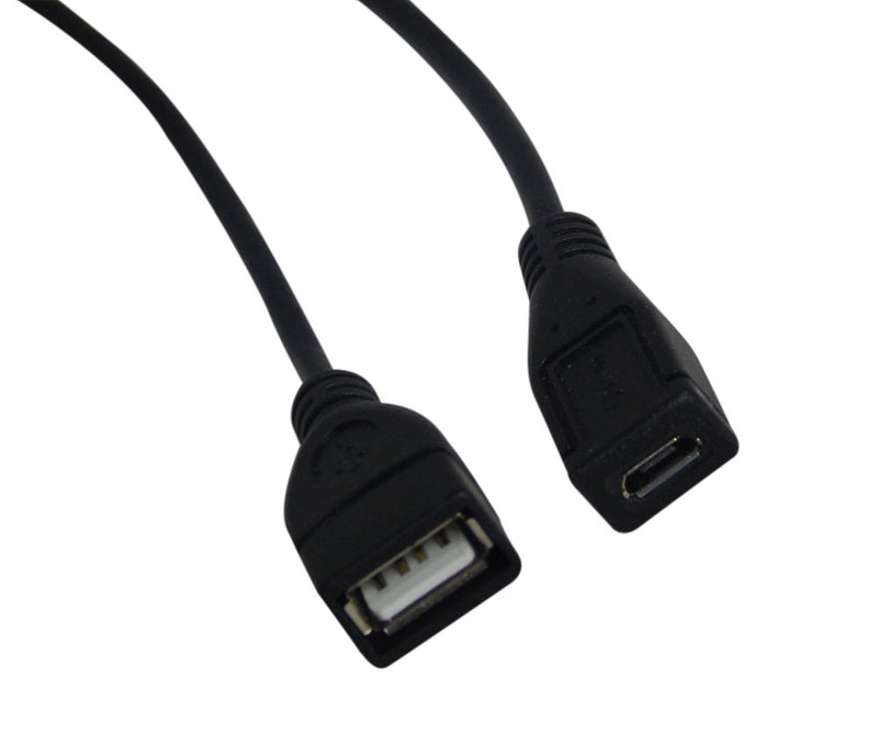 YCS Basics 9 Inch USB 2.0 A Female to Micro B Female Extension Cable 1 Pack