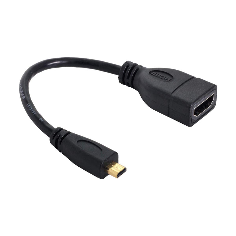 [AUSTRALIA] - CY Micro HDMI to HDMI Cable Adapter HDMI to Micro HDMI Cable for TV Camera 0.33ft Micro HDMI Male to HDMI Female Cable Cord 